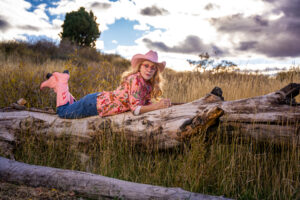 christine marie on a log aa