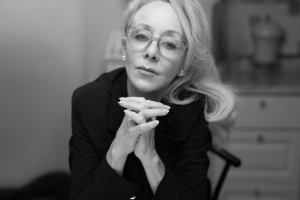 dr christine serious bw